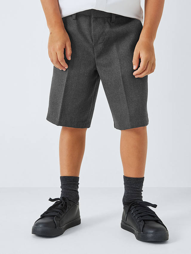 John Lewis Boys' Adjustable Waist School Shorts, Grey