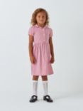 John Lewis ANYDAY Kids' Gingham School Summer Dress, Pack of 2, Mid Red