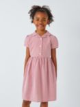 John Lewis ANYDAY Kids' Gingham School Summer Dress, Pack of 2, Mid Red