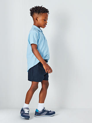 John Lewis Kids' Cotton School PE Shorts, Blue Navy