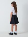 John Lewis Girls' Adjustable Waist A-Line School Skirt, Blue Navy