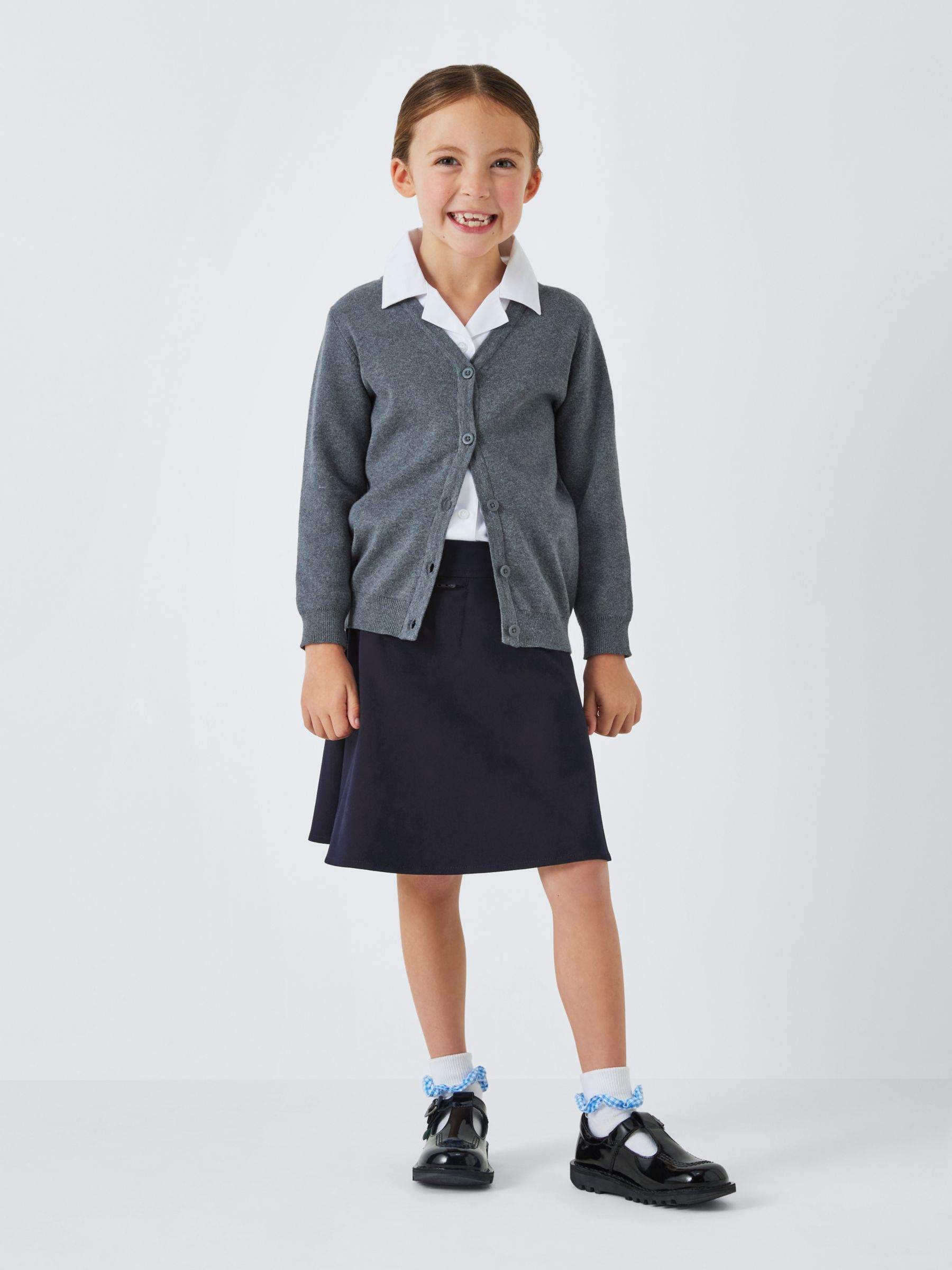 Buy John Lewis Girls' Adjustable Waist A-Line School Skirt, Blue Navy Online at johnlewis.com