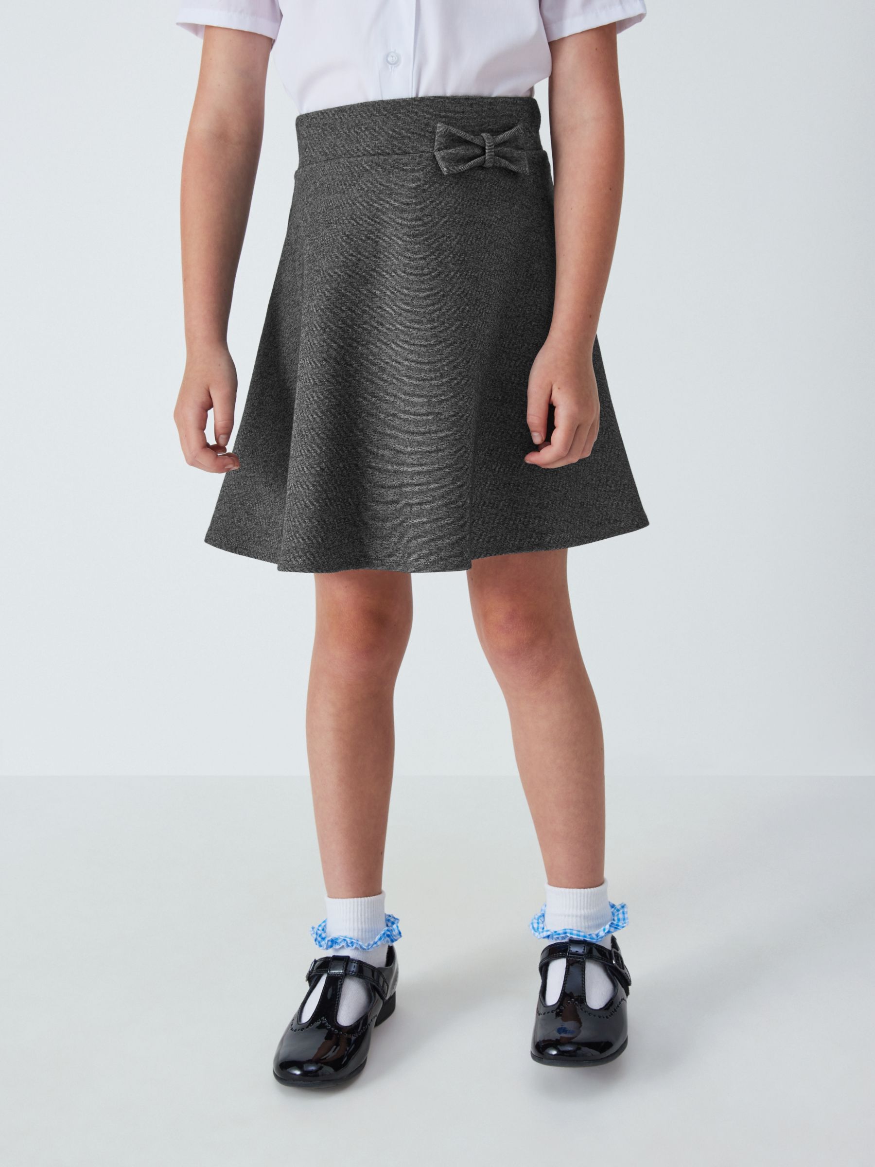 Buy John Lewis Girls' Skater School Skirt, Grey Mid Online at johnlewis.com