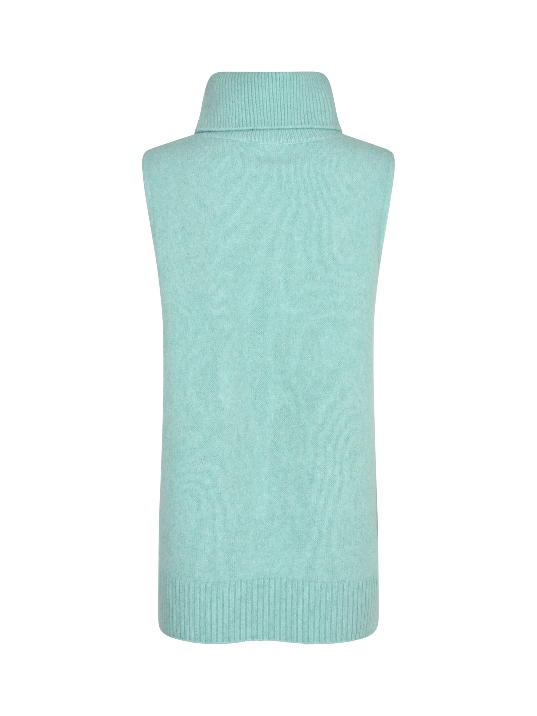 Buy MOS MOSH Zahra Wool Blend Roll Neck Knitted Vest, Ether Online at johnlewis.com