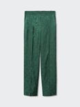Mango Topeti Floral Tailored Trousers, Green