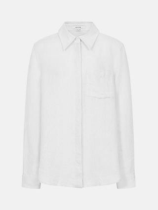 Reiss Campbell Linen Shirt, White