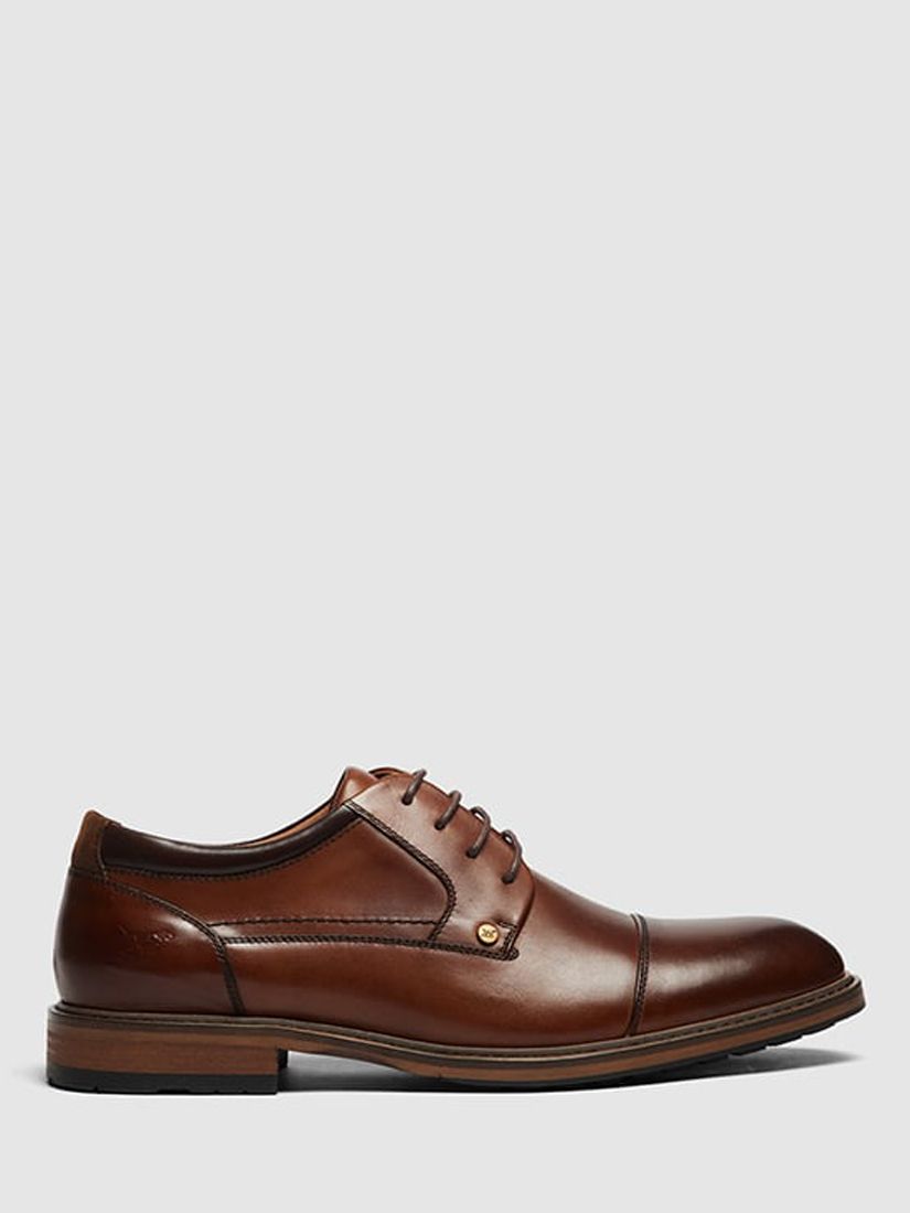 Rodd & Gunn Darfield Leather Derby Shoes, Amaretto at John Lewis & Partners