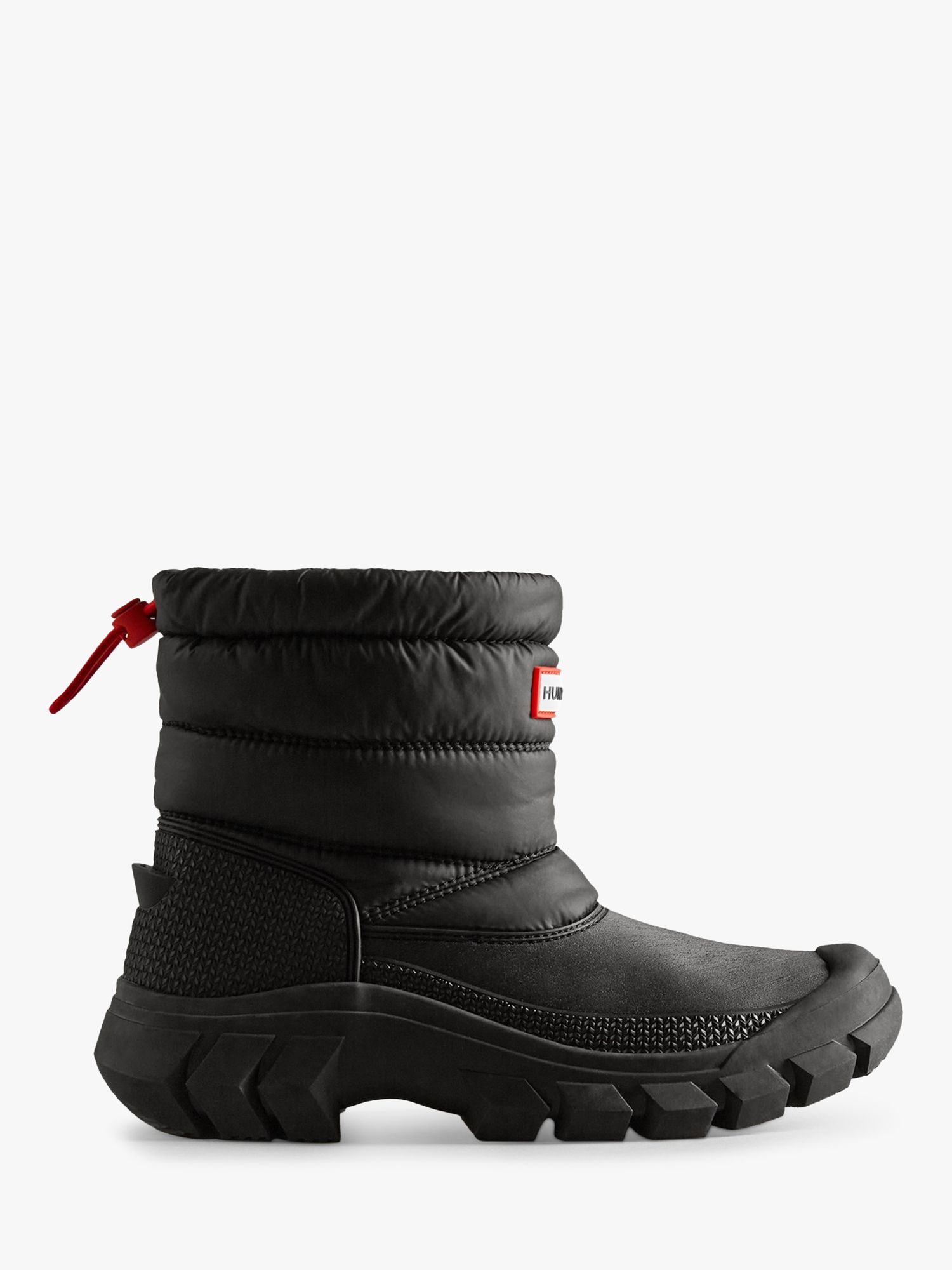 Hunter Intrepid Quilted Snow Boots, Black at John Lewis & Partners
