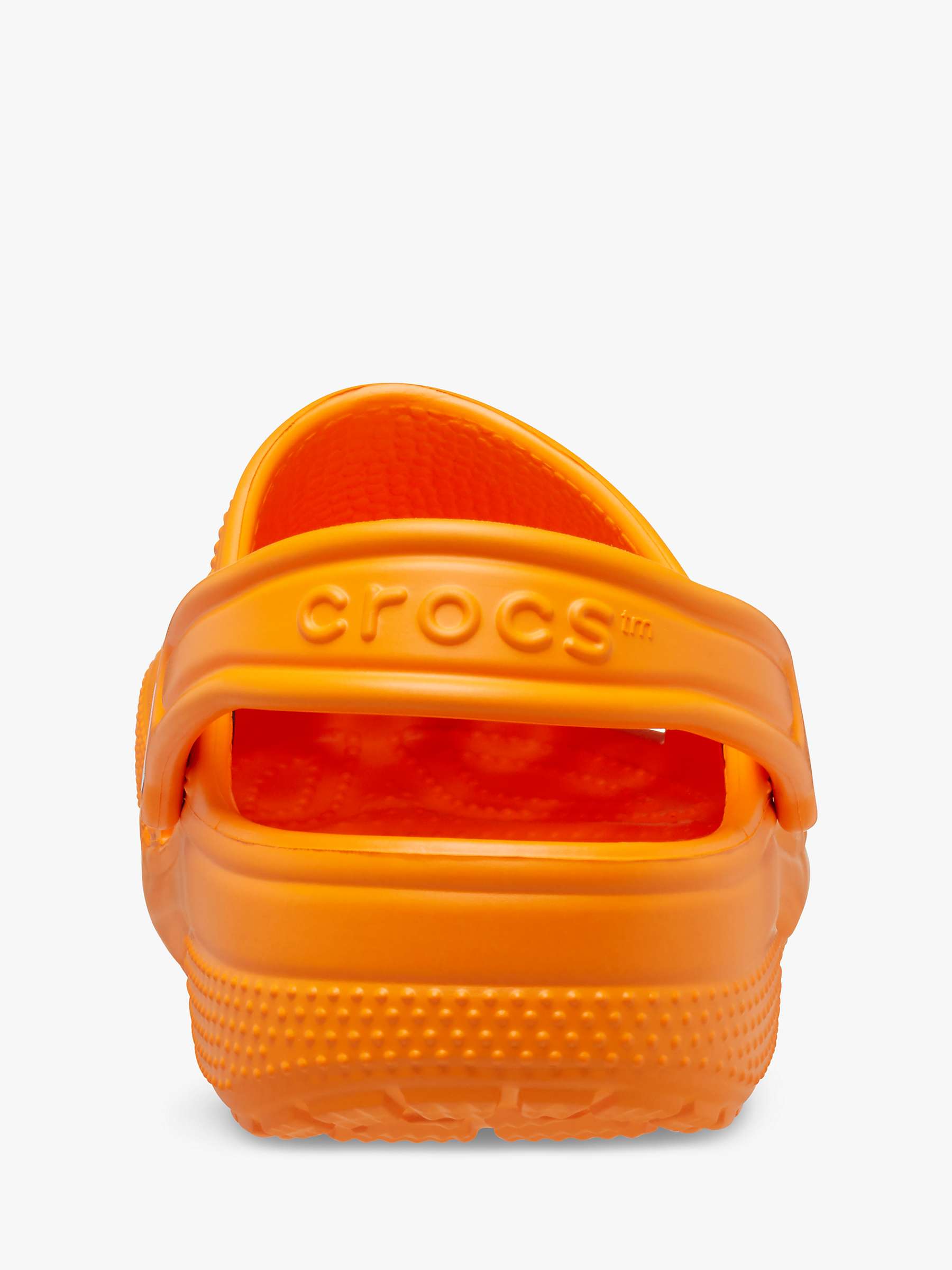 Crocs Kids' Classic Croc Clogs, Orange Zing at John Lewis & Partners