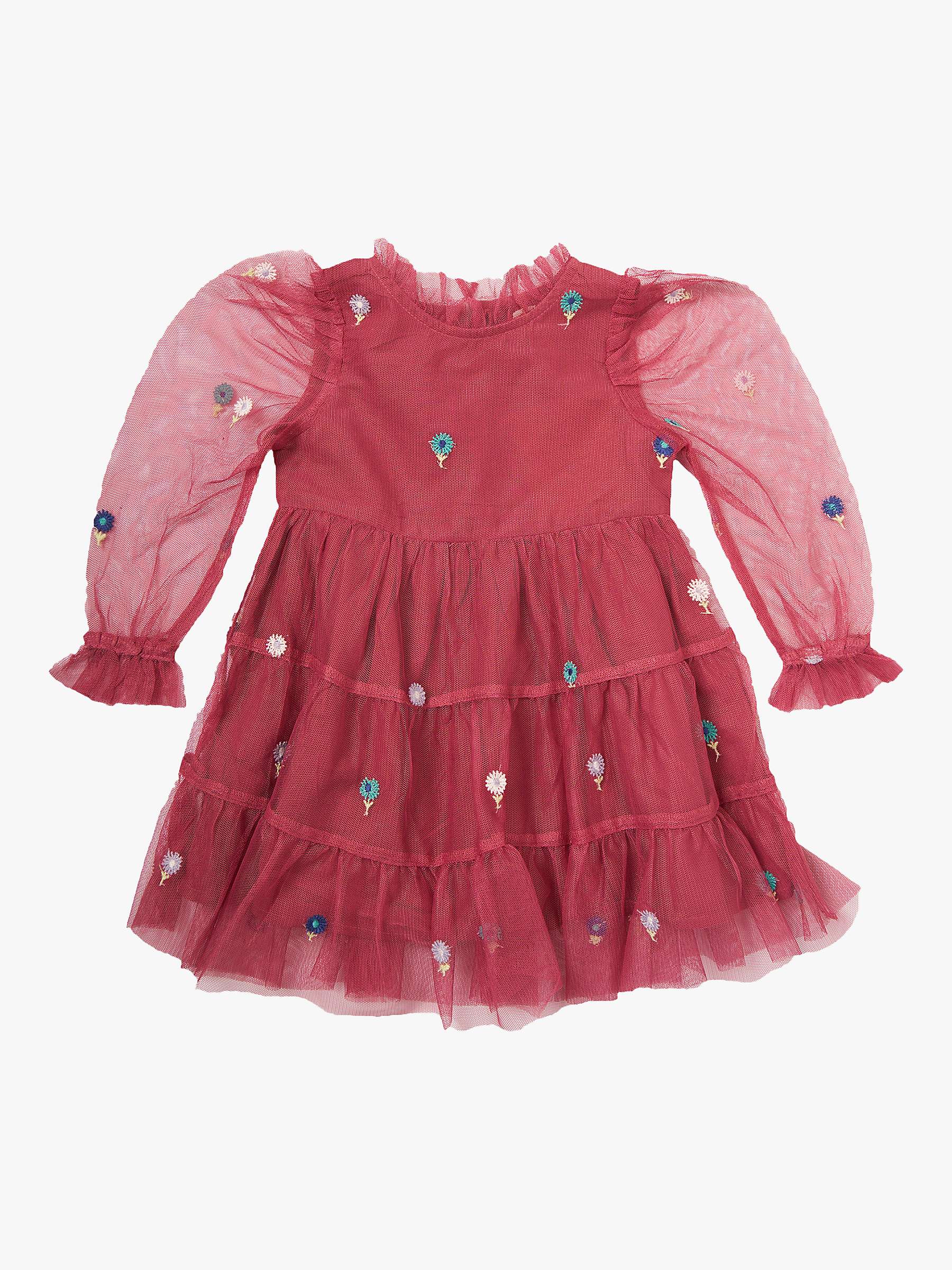 Buy Angel & Rocket Baby Daisy Mesh Embroidered Party Dress, Pink Blush Online at johnlewis.com