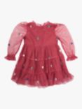 Angel & Rocket Baby Daisy Mesh Embroidered Party Dress, Pink Blush
