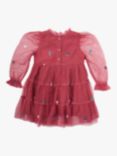 Angel & Rocket Baby Daisy Mesh Embroidered Party Dress, Pink Blush