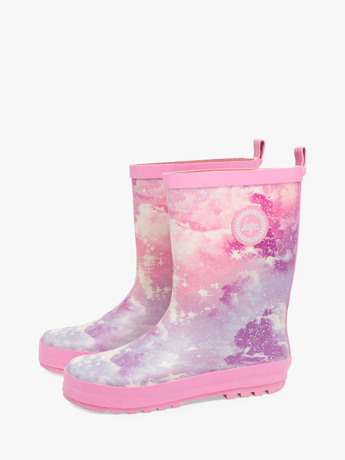 Buy Hype Kids' Sparkle Cloud Crest Wellington Boots Online at johnlewis.com