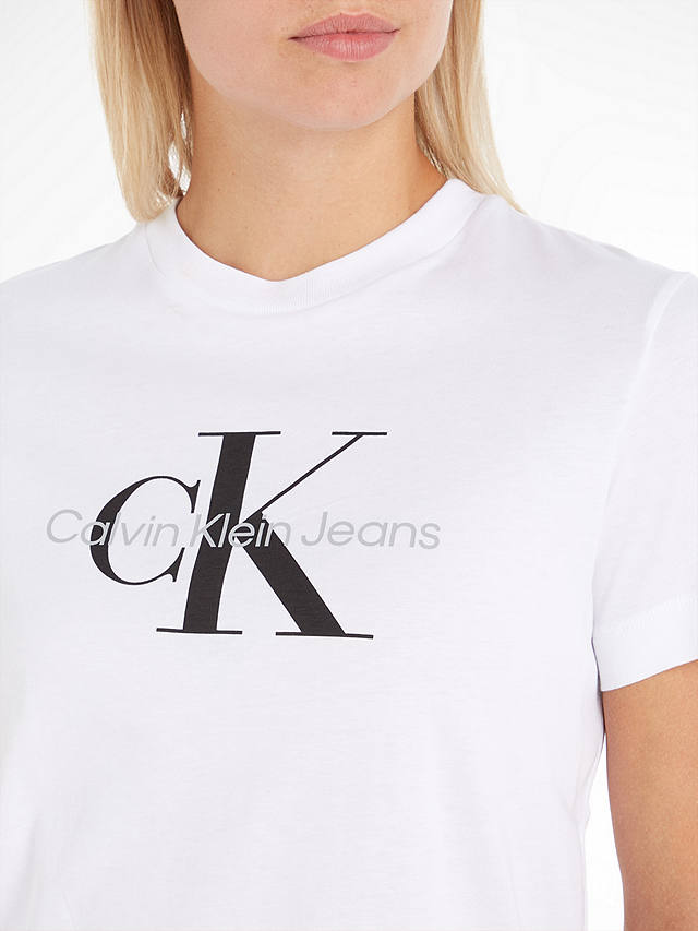 White Lewis Bright Partners Logo Calvin Klein Monogram John at & T-Shirt,