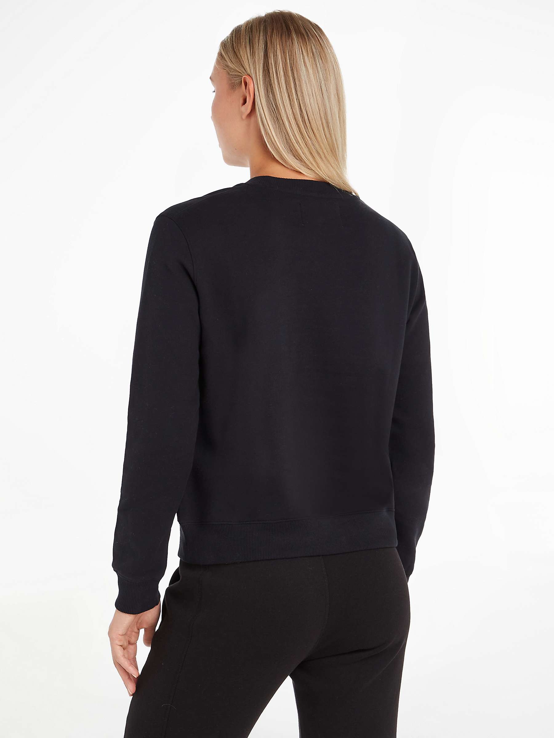 Buy Calvin Klein Logo Cotton Sweatshirt, Ck Black Online at johnlewis.com