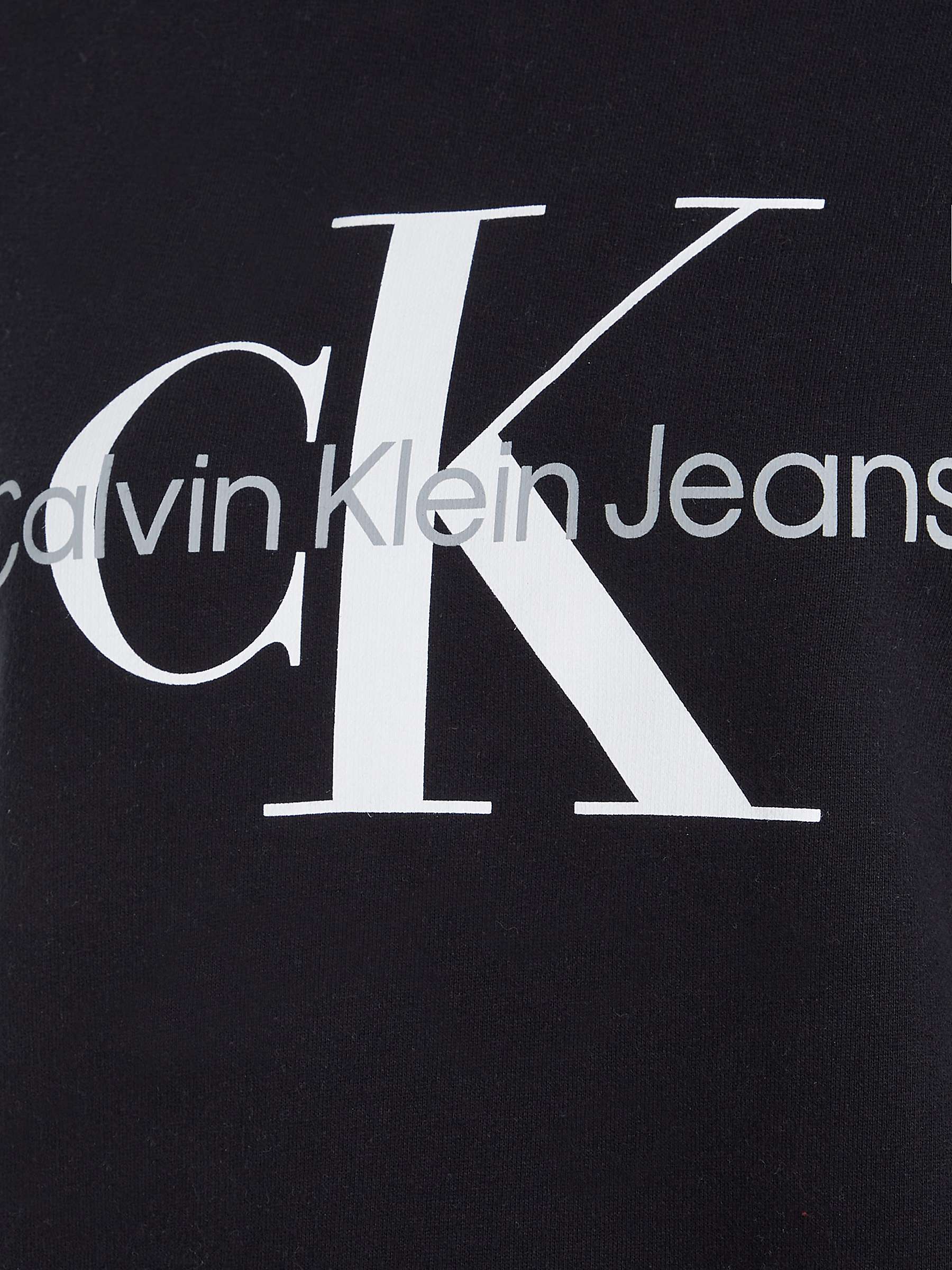 Buy Calvin Klein Logo Cotton Sweatshirt, Ck Black Online at johnlewis.com
