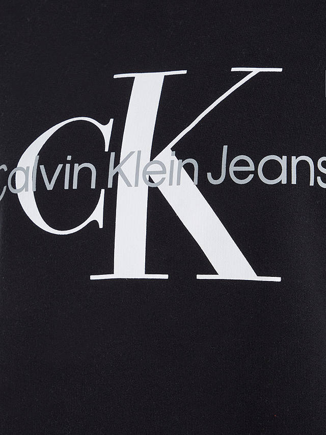 Calvin Klein Logo Cotton Sweatshirt, Ck Black