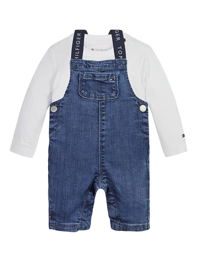 Tommy Hilfiger Baby Dungaree and Top Set, White