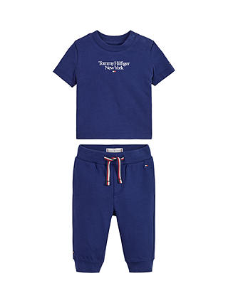 Tommy Hilfiger Baby New York Logo T-Shirt & Joggers Set, Pilot Blue