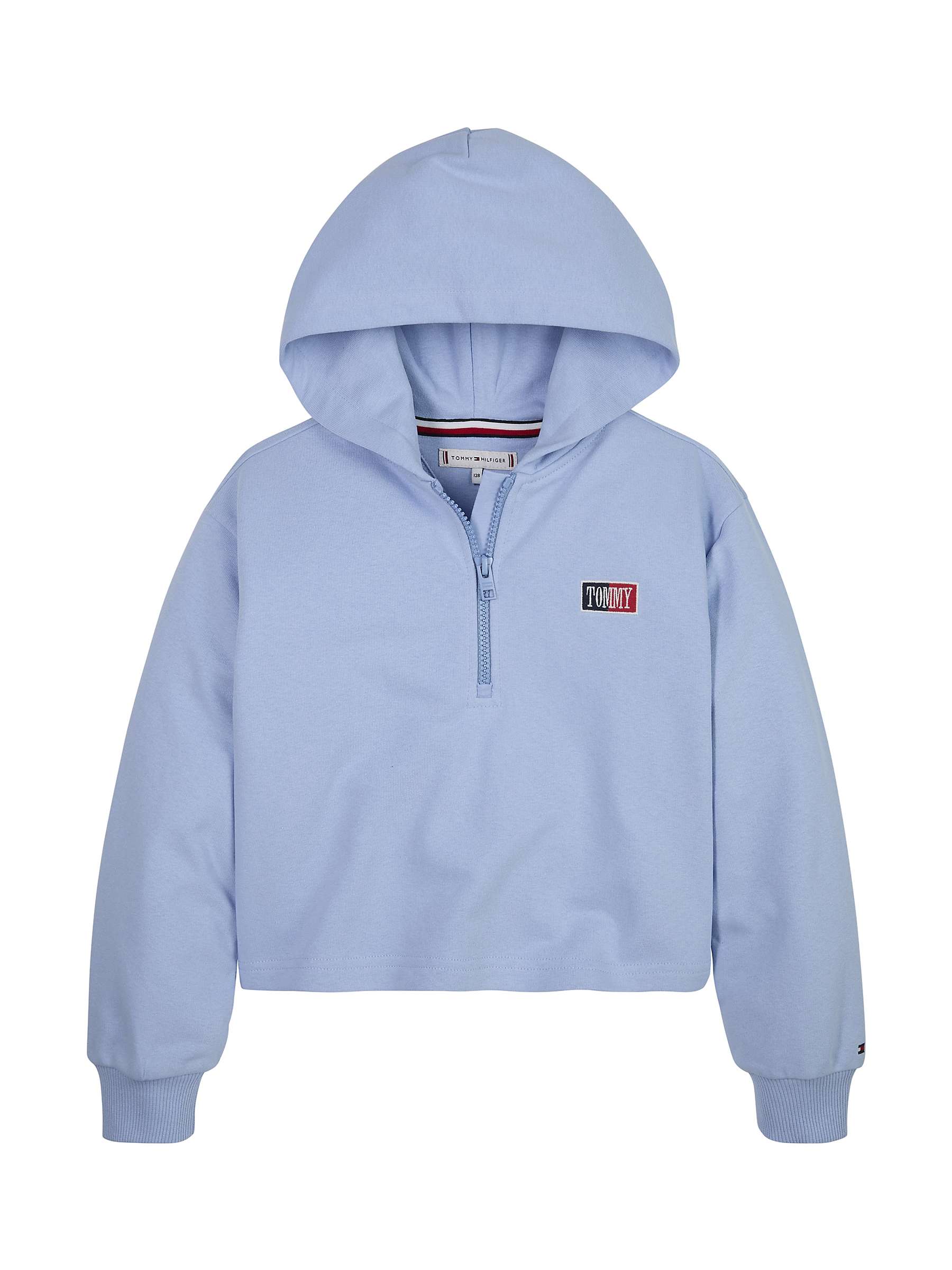 Buy Tommy Hilfiger Kids' Timeless Tommy Hoodie, Pearly Blue Online at johnlewis.com