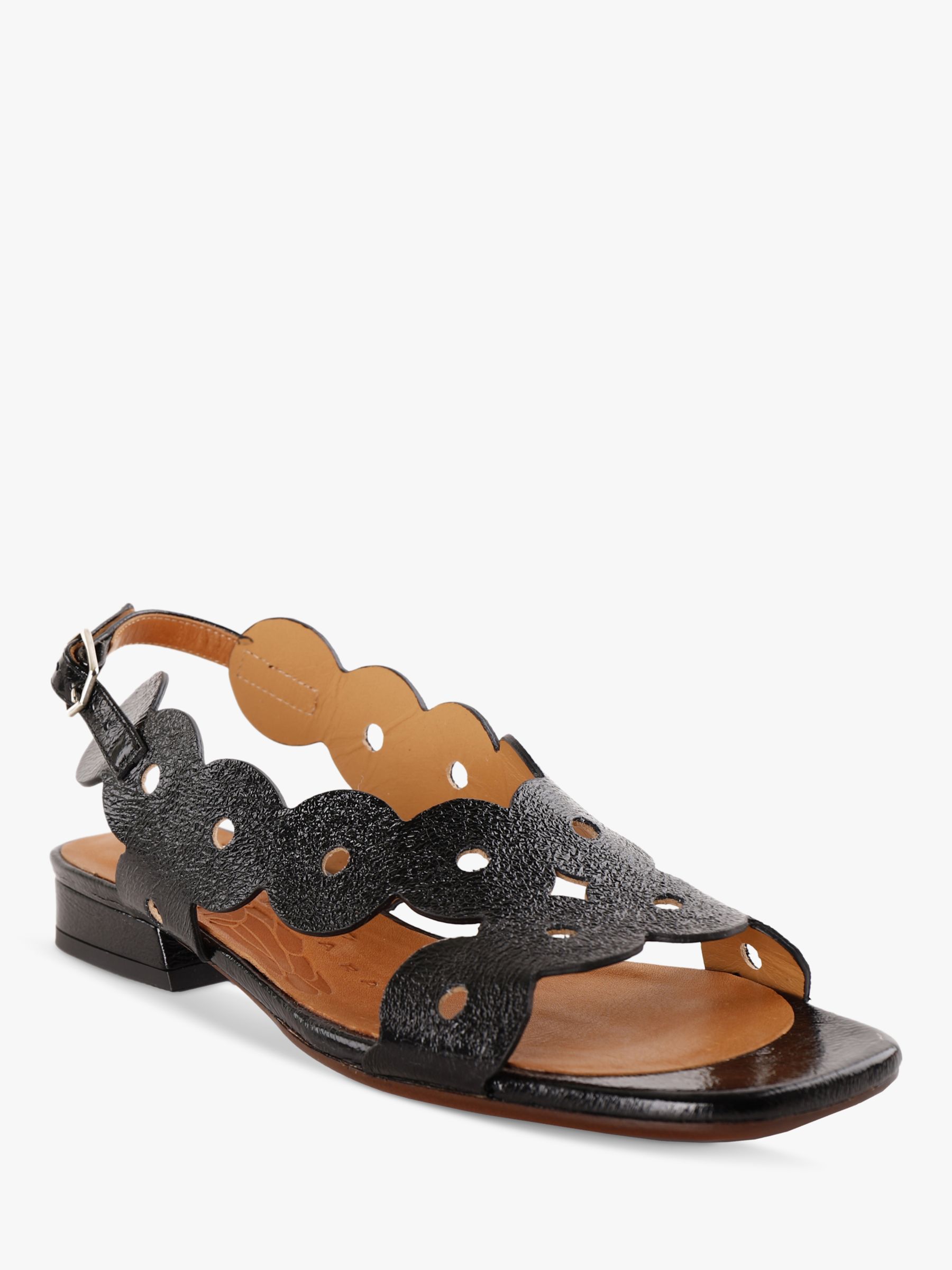 Chie Mihara Teide Leather Sandals Black at John Lewis Partners