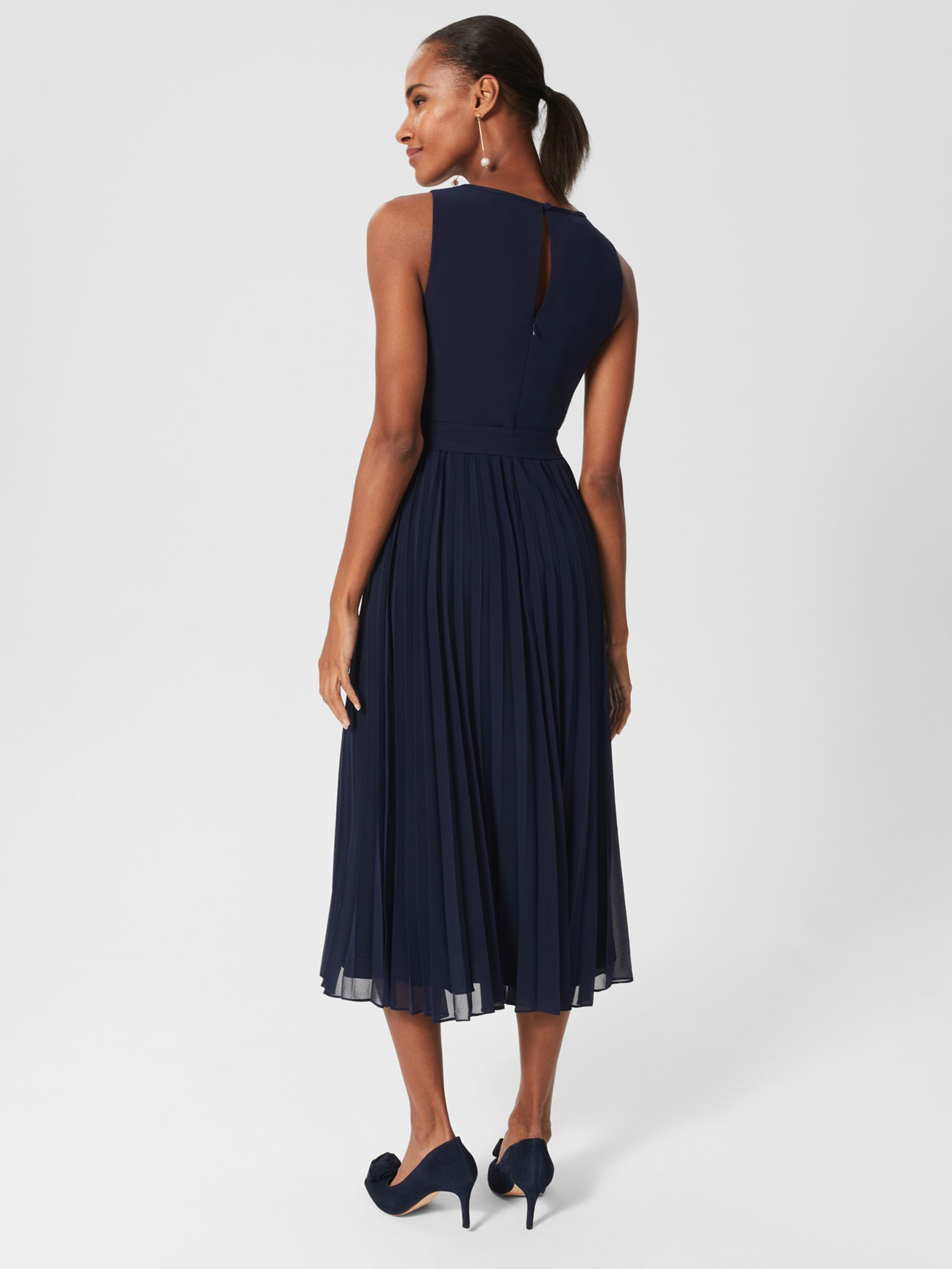 Buy Hobbs Blythe Pleated Midi Dress Online at johnlewis.com