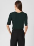 Hobbs Erica Ruched Top, Green