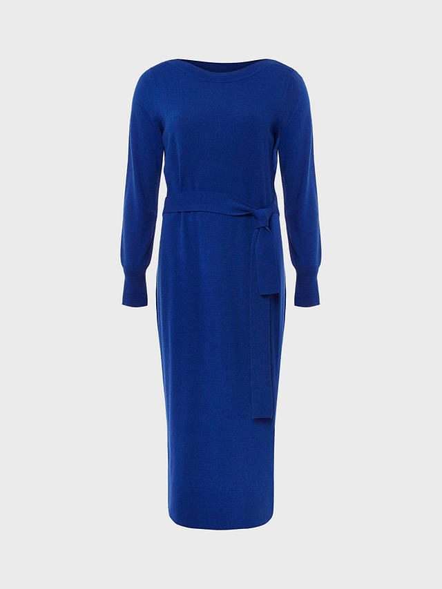 Hobbs Eloise Wool Blend Knit Midi Dress, Cobalt Blue