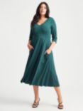 Scarlett & Jo V Neck Fit and Flare Mid Dress