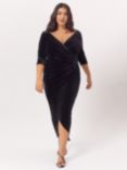 Scarlett & Jo Velvet Bodycon Dress, Black