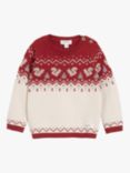 Newbie Baby Cotton Knit Christmas Jumper, Rhubard Red