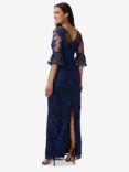 Adrianna Papell Sequin Embroidered Maxi Dress, Navy