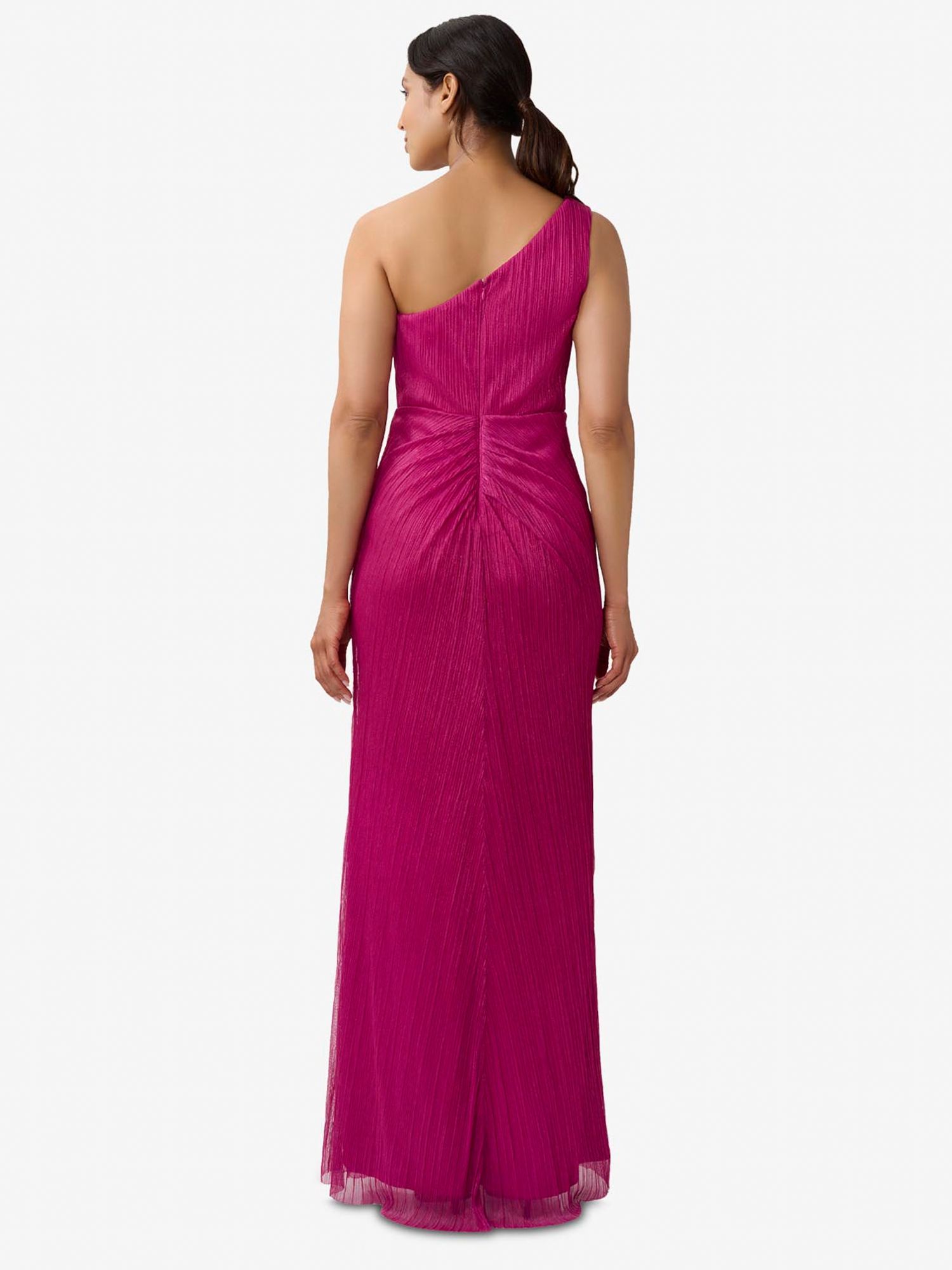 Buy Adrianna Papell Stardust One Shoulder Maxi Dress, Magenta Online at johnlewis.com