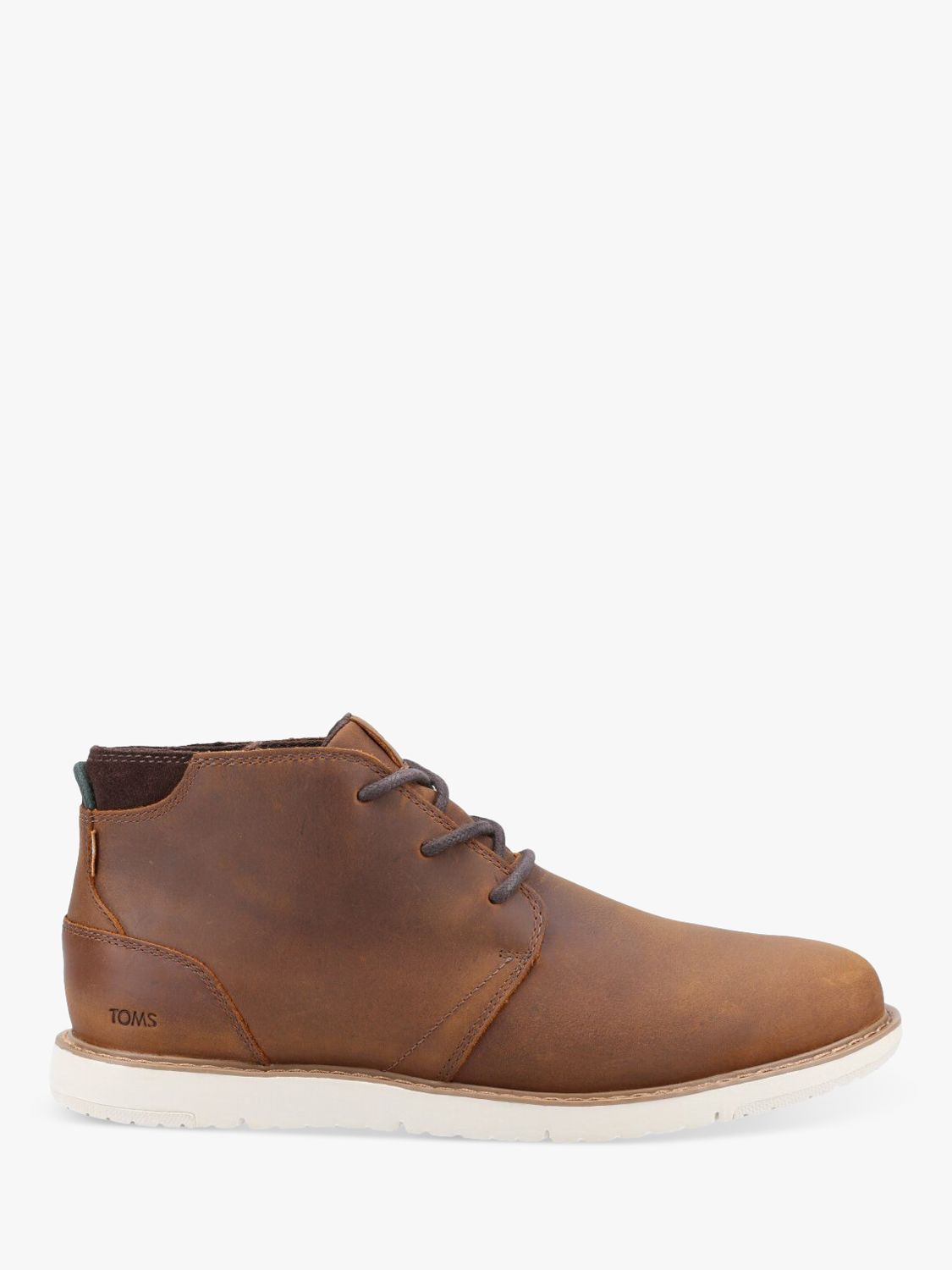TOMS Navi Water Resistant Leather Chukka Boots, Brown