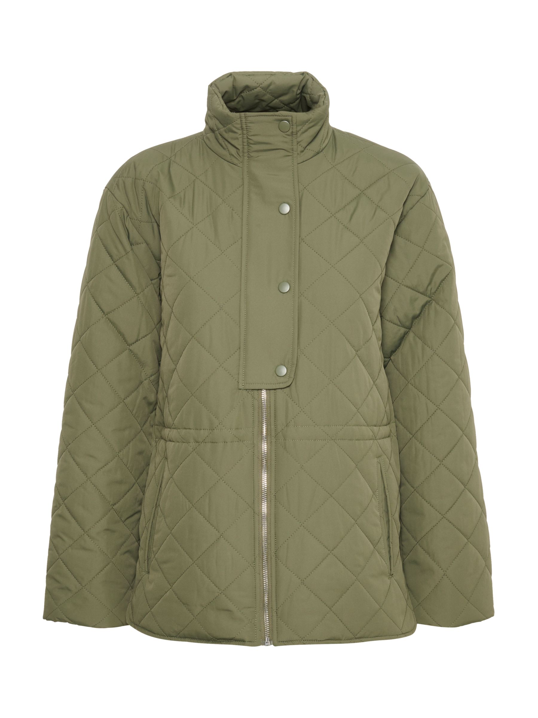 InWear Mopa Long Sleeve Quilted Jacket, Beetle Green, 8