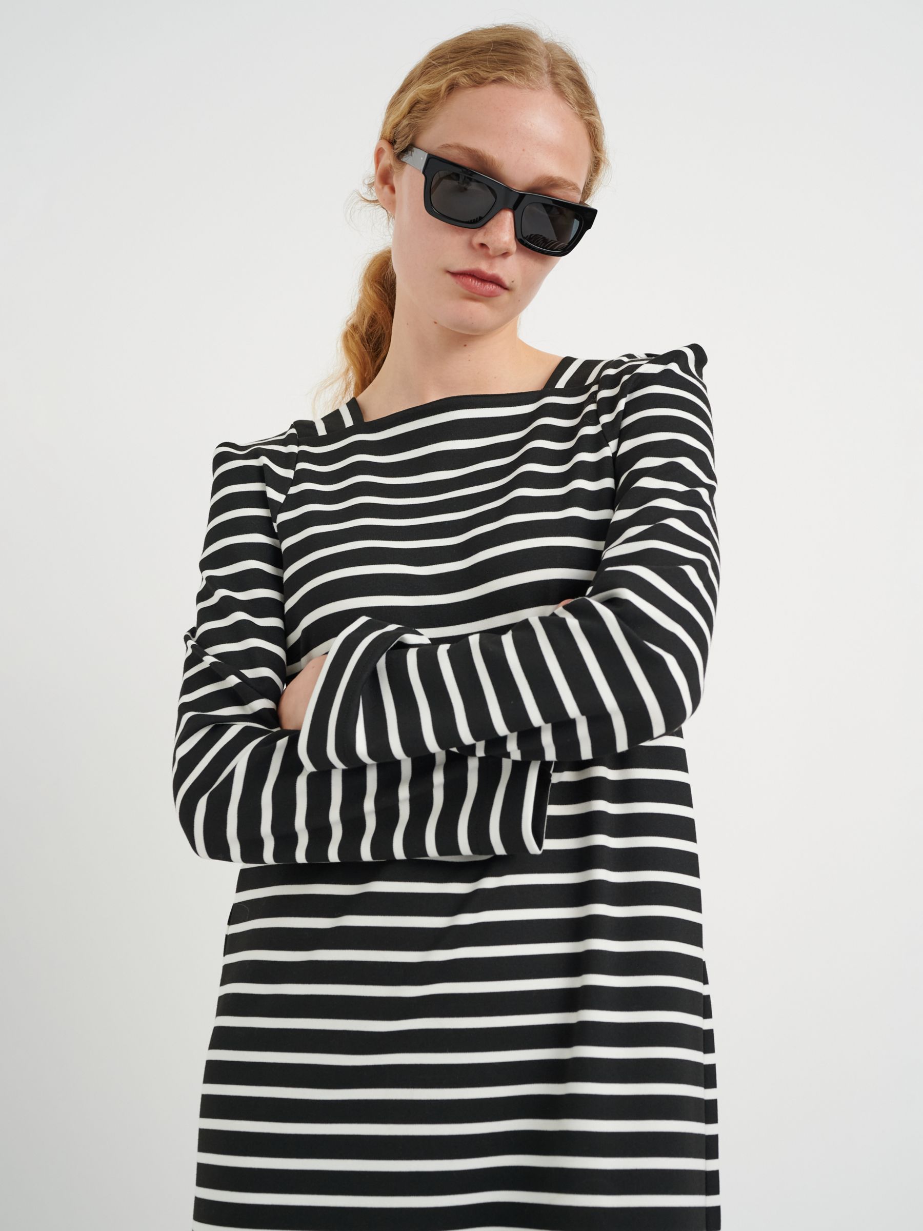 Buy InWear Ruby Stripe Dress, Black/White Online at johnlewis.com