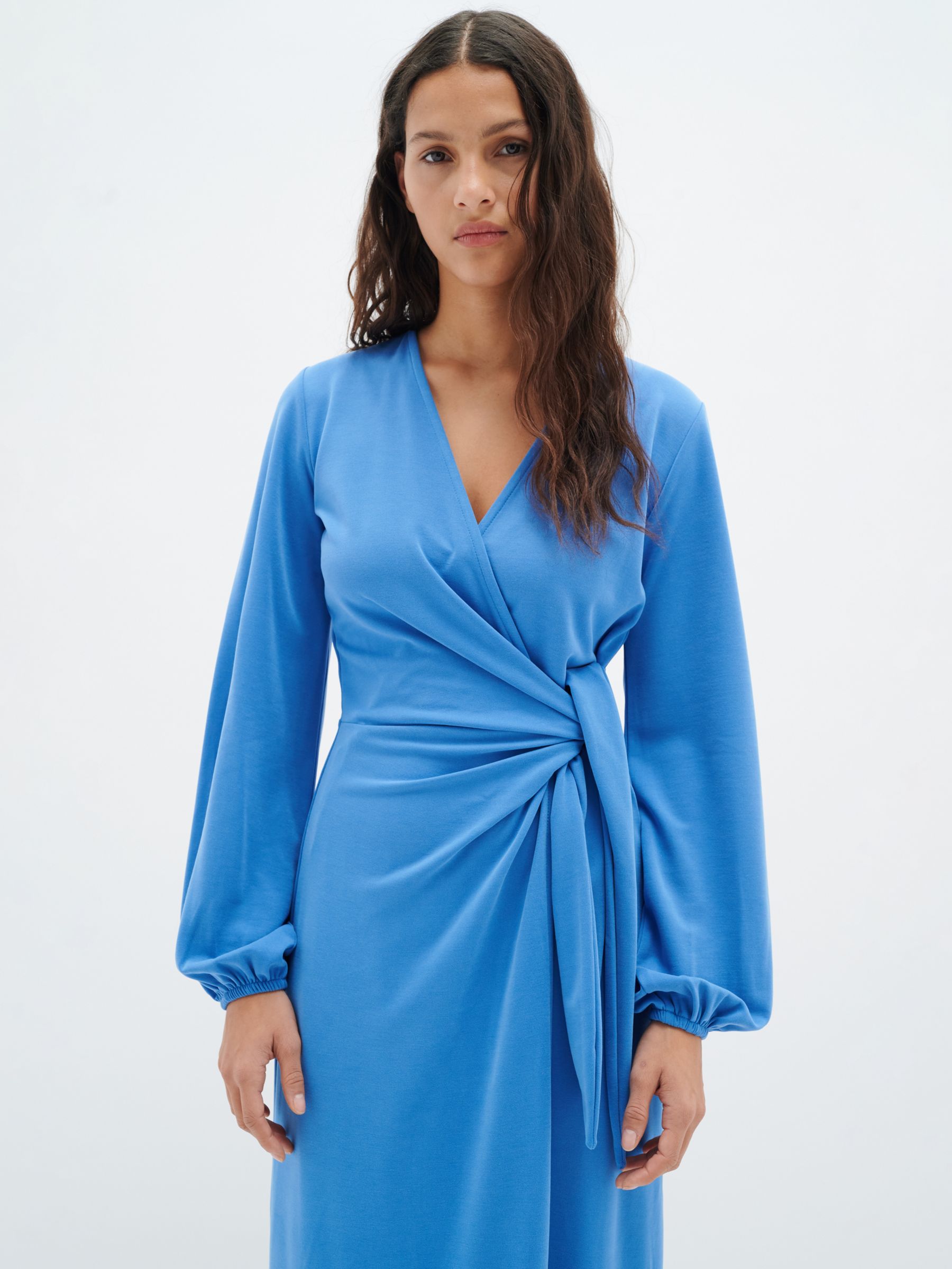 InWear Catja Wrap Midi Dress, Fall Blue at John Lewis & Partners