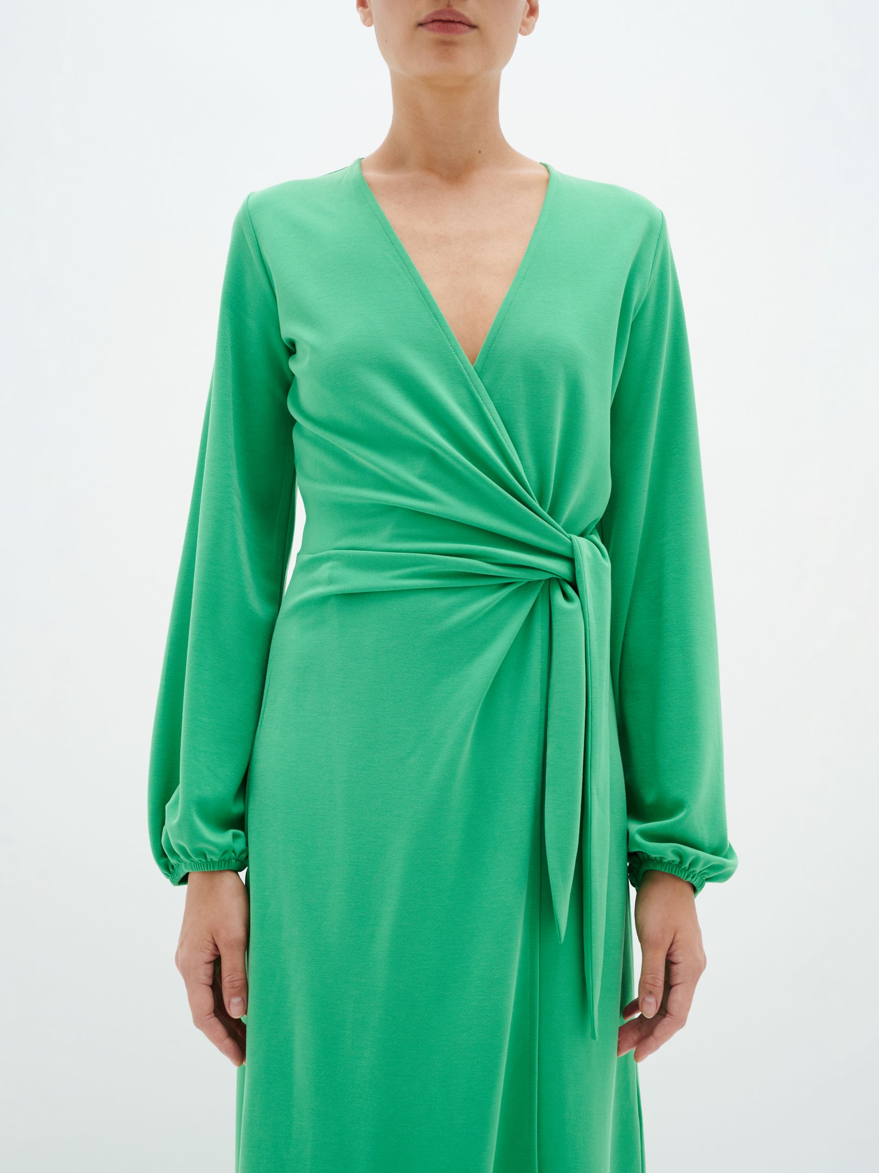 InWear Catja Wrap Midi Dress, Bright Green, XS