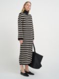 InWear Musette Stripe Midi Jumper Dress, Black/Sand Artwork