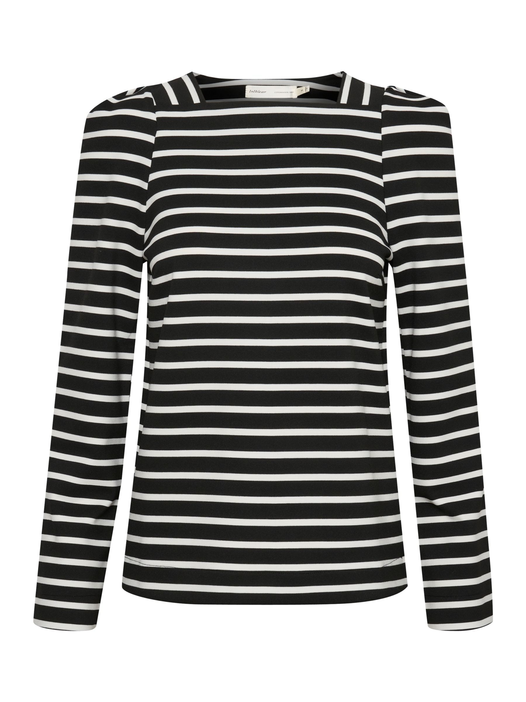 InWear Ruby Stripe Top, Black/White at John Lewis & Partners