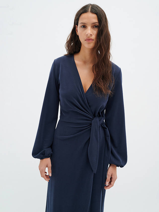 InWear Catja Wrap Midi Dress, Marine Blue