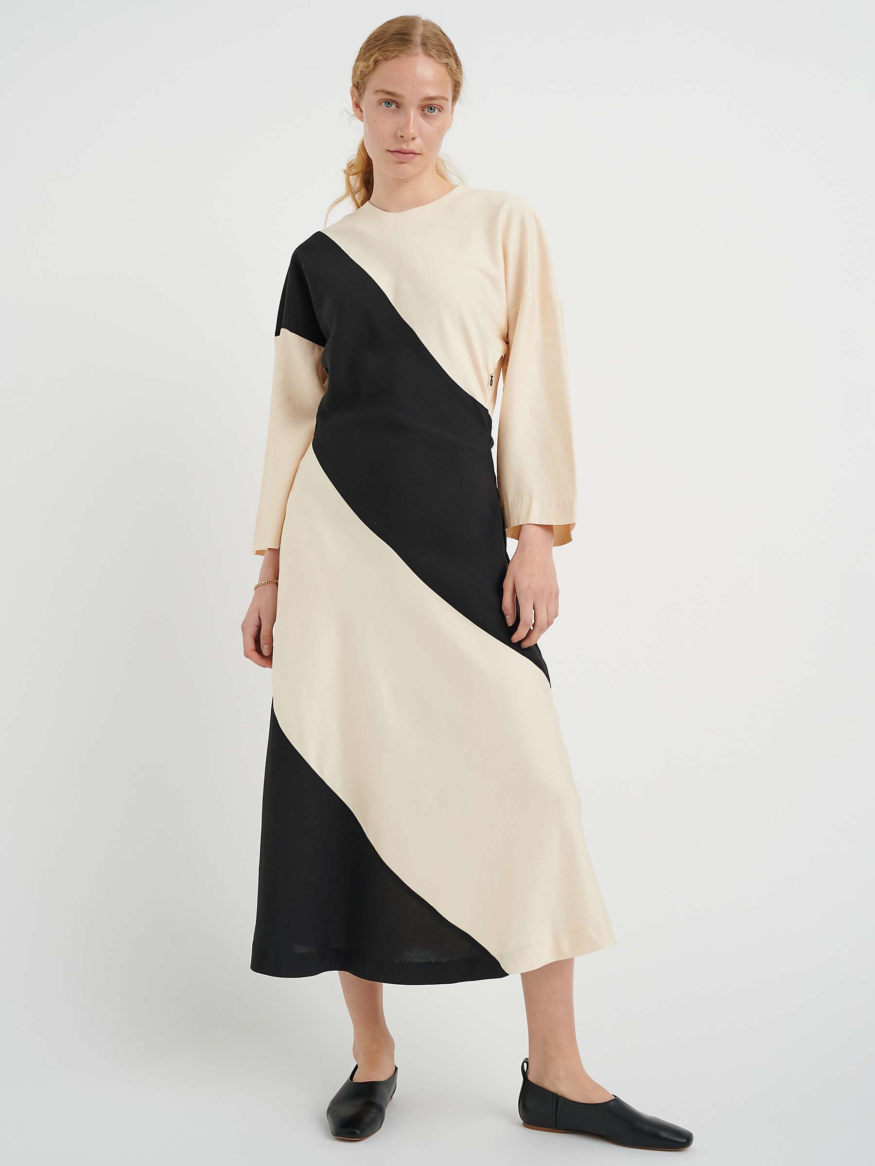 Buy InWear Sharla Diagonal Stripe Maxi Dress, Black/Eggshell Online at johnlewis.com