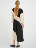 InWear Sharla Diagonal Stripe Maxi Dress, Black/Eggshell