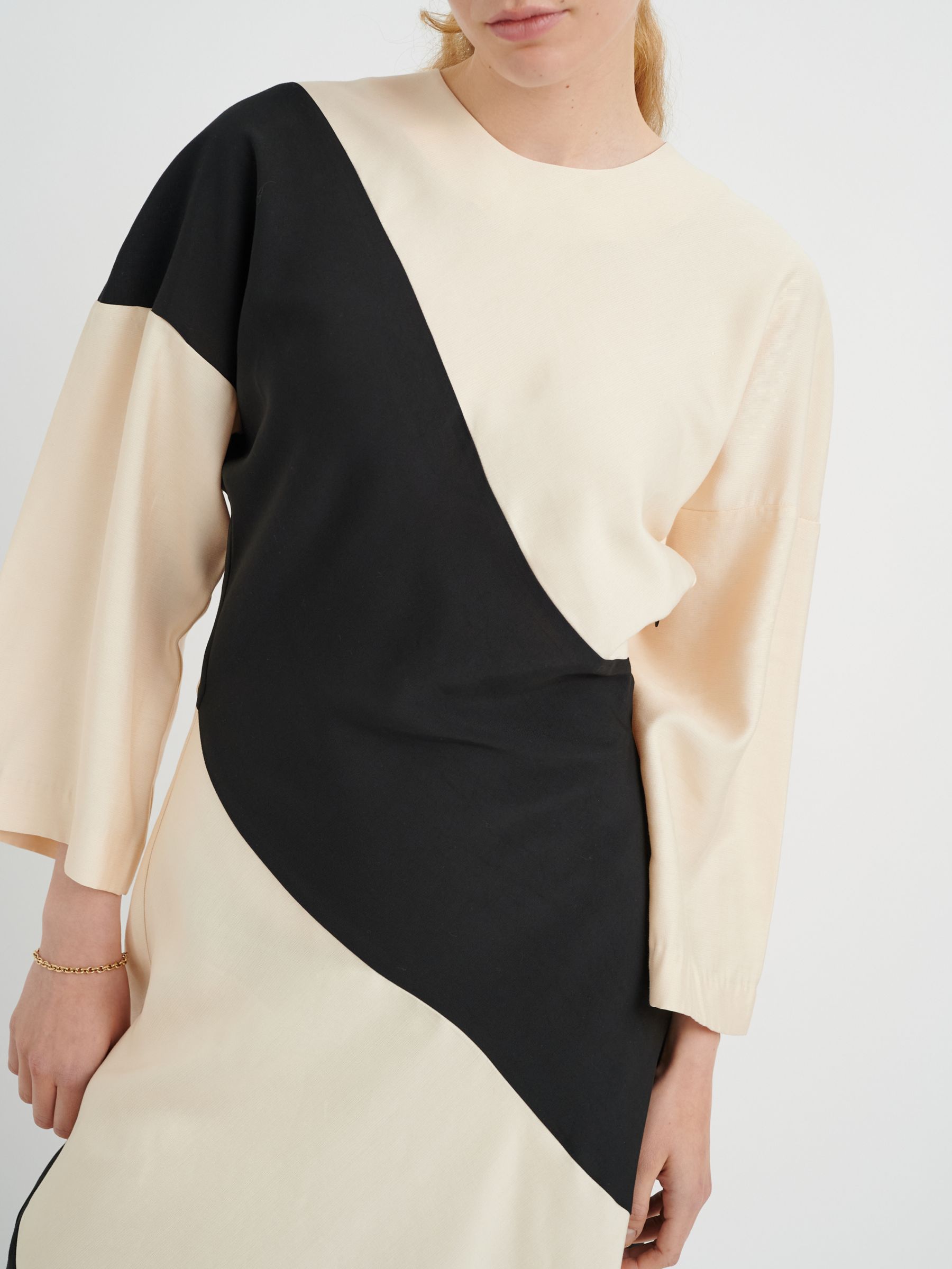 InWear Sharla Diagonal Stripe Maxi Dress, Black/Eggshell, 8