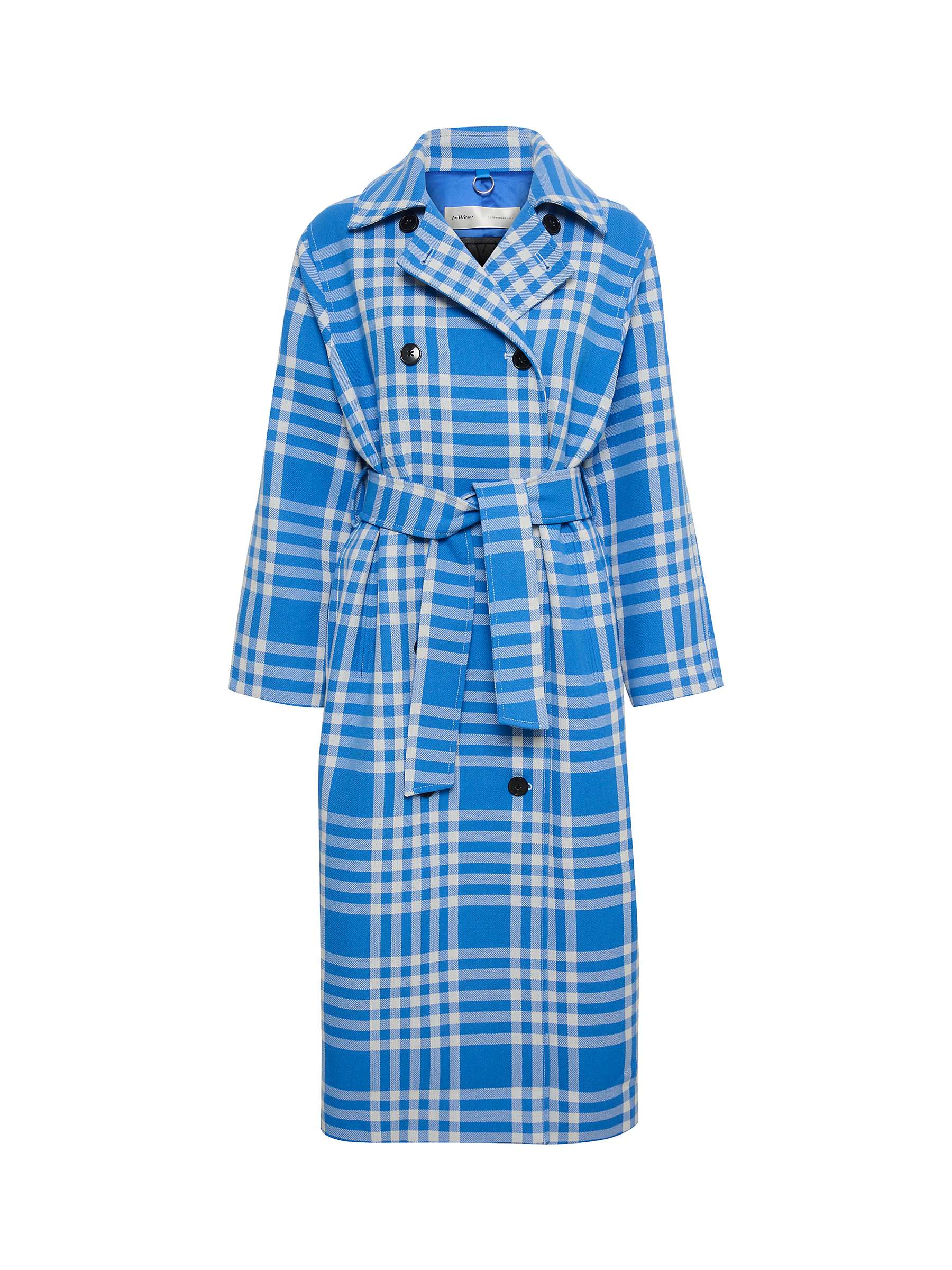 Buy InWear Mitzie Long Sleeve Coat, Blue Check Online at johnlewis.com