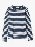 Libertine-Libertine Organic Cotton Voleur Sweatshirt, Dark Navy/White Stripe