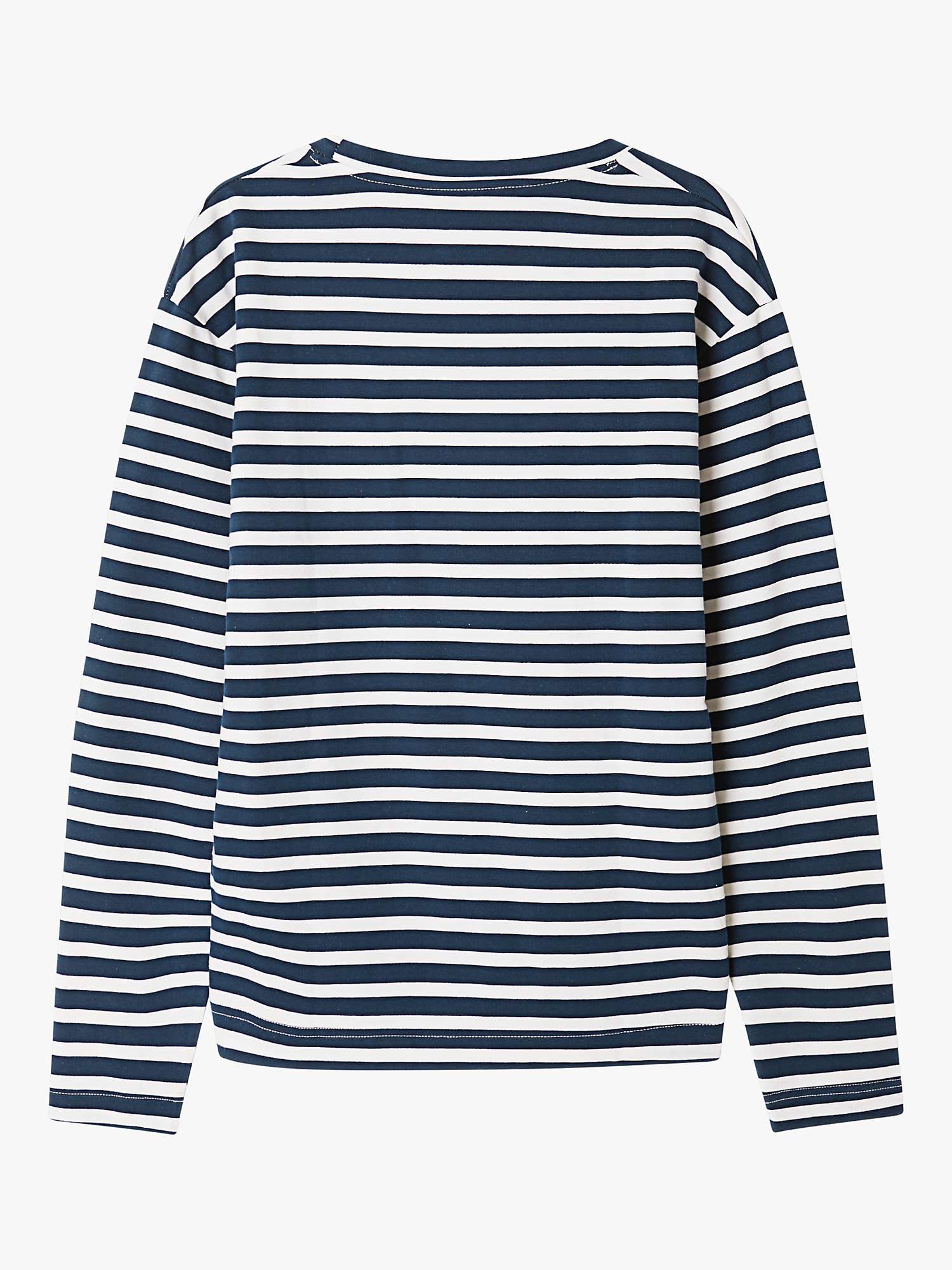 Buy Libertine-Libertine Organic Cotton Voleur Sweatshirt, Dark Navy/White Stripe Online at johnlewis.com