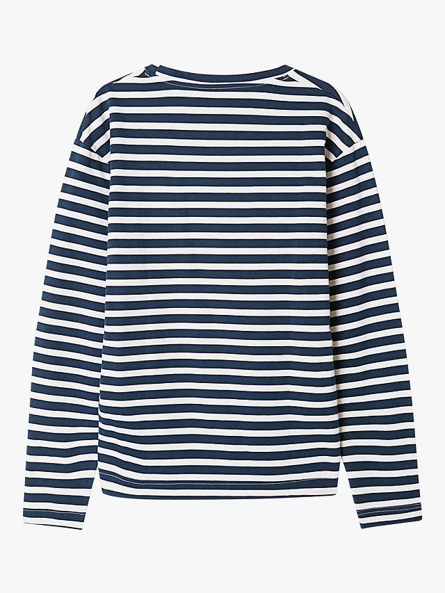 Libertine-Libertine Organic Cotton Voleur Sweatshirt, Dark Navy/White Stripe