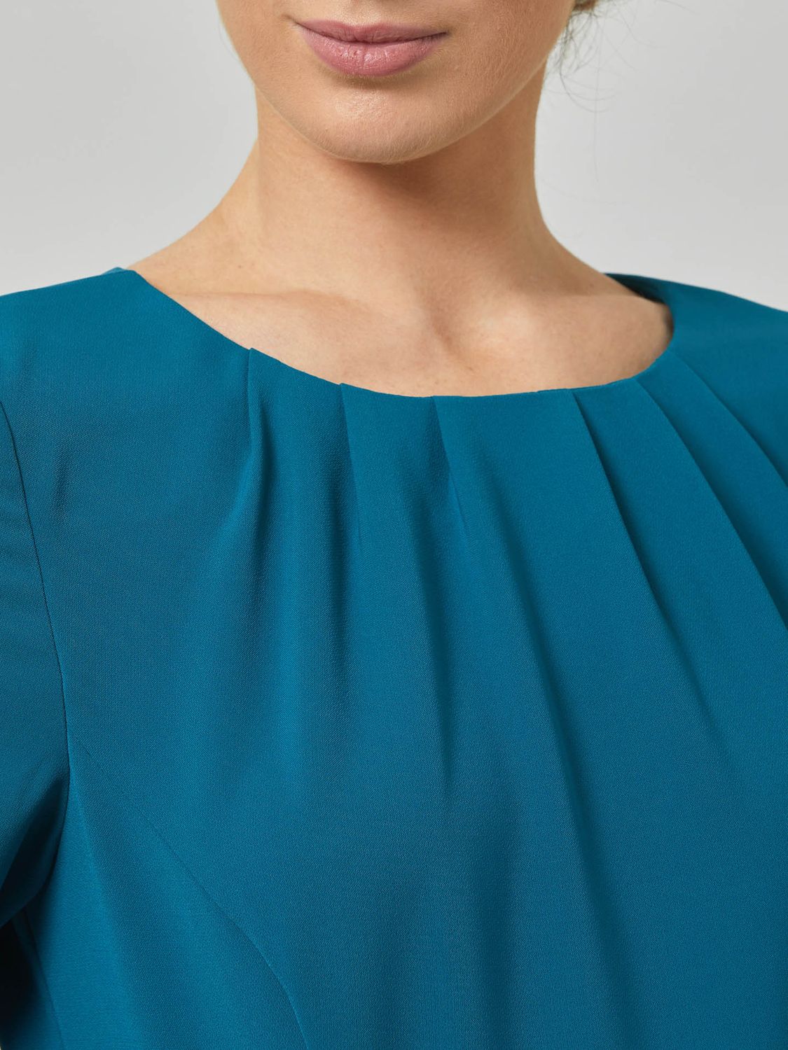 Helen McAlinden Nina Knee Length Dress, Atlantic Teal at John Lewis ...