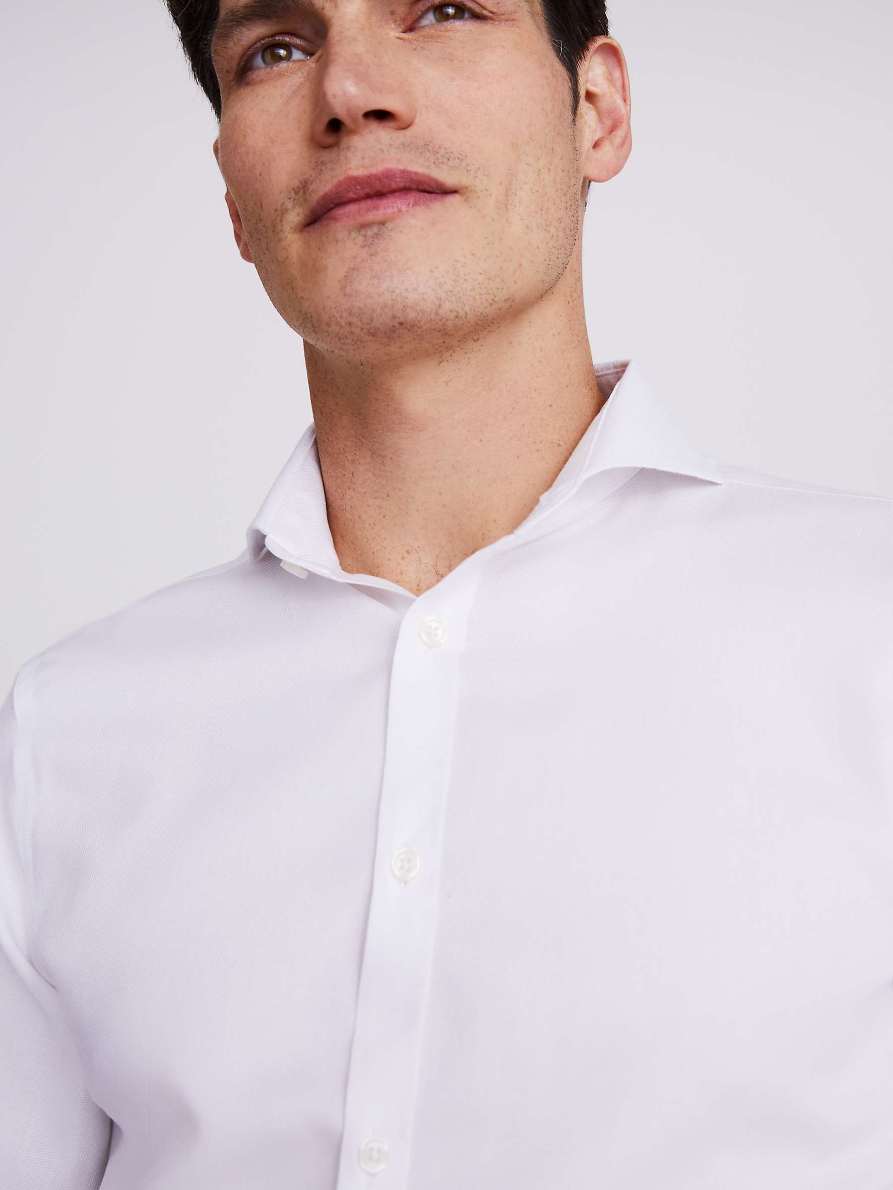 Buy Moss Slim Fit Royal Oxford Non-Iron Double Cuff Shirt Online at johnlewis.com